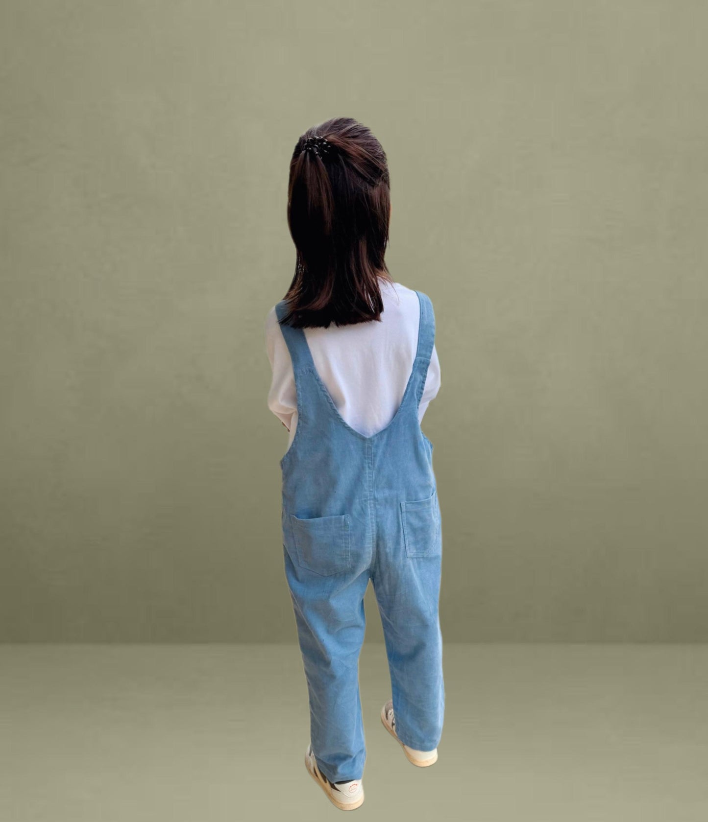 Organic Corduroy Dungaree with Sheep Motif