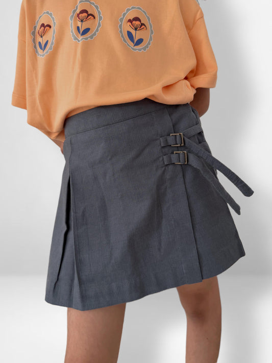 Charcoal Grey Corduroy Skort