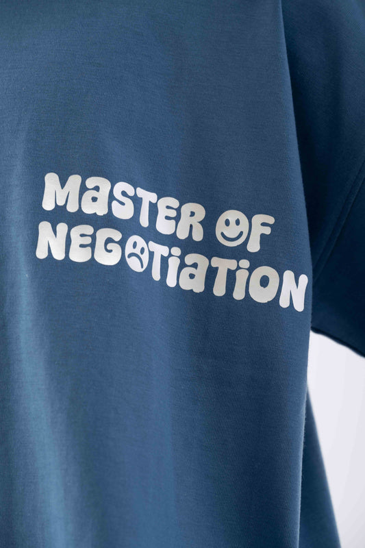 Master of Negotiation Airforce Blue Tee