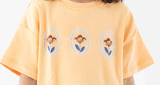 Flower Puff Peach Tee
