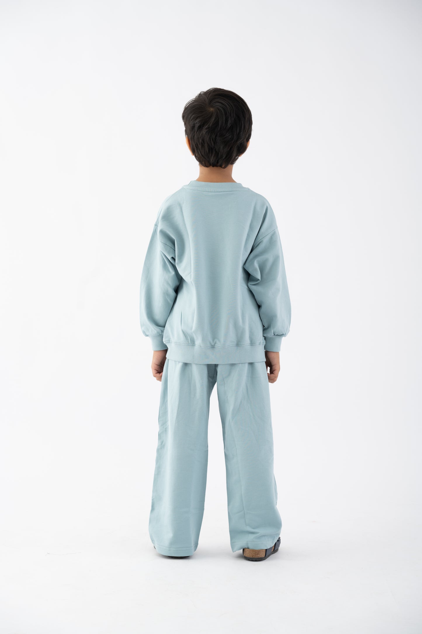 Bear embroidered full sleeve blue co ord set