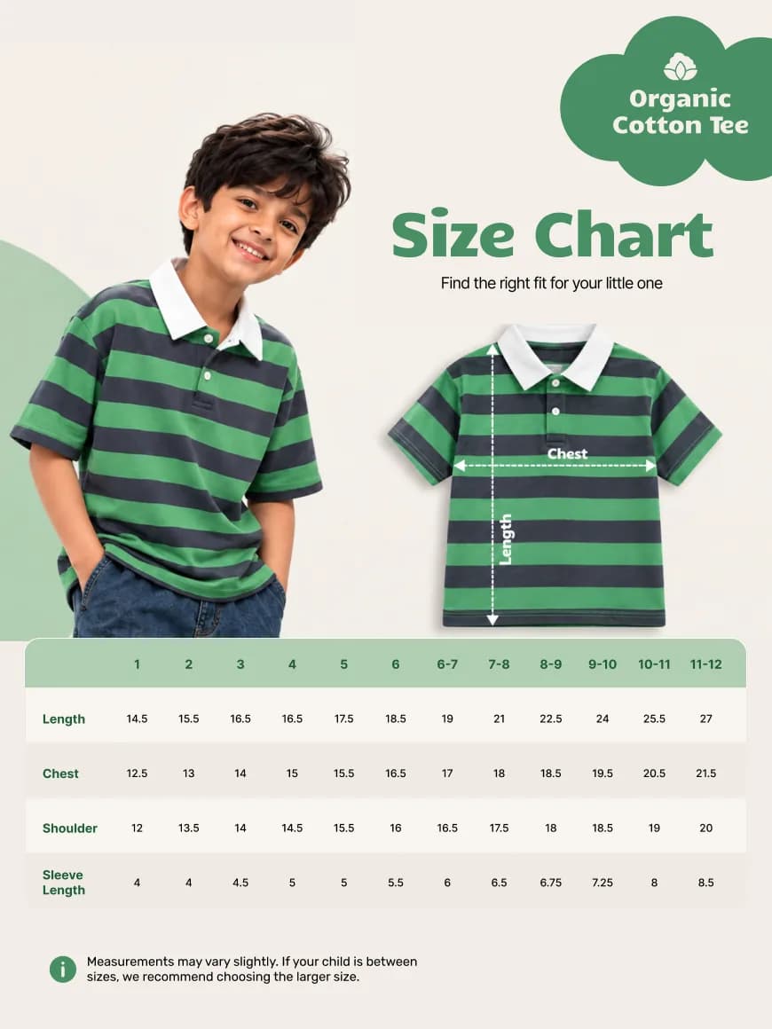 Grey & Green Stripe Collar T-Shirt, view 5 of 5