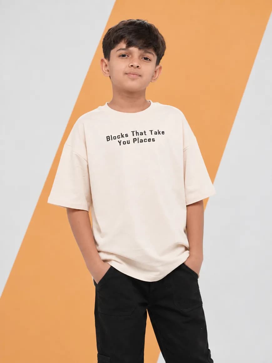 Lego Blocks Cream Terry T-Shirt