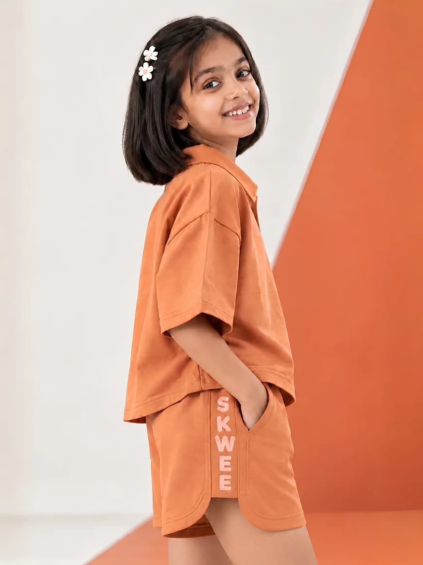 Rust Orange Terry Co-Ord Set, view 2 of 5