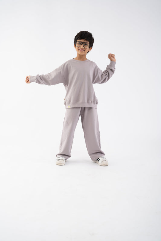 Unisex Ash minimal Co-Ord Set
