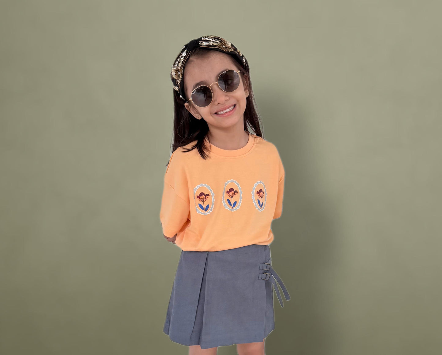 Charcoal Grey Corduroy Skort