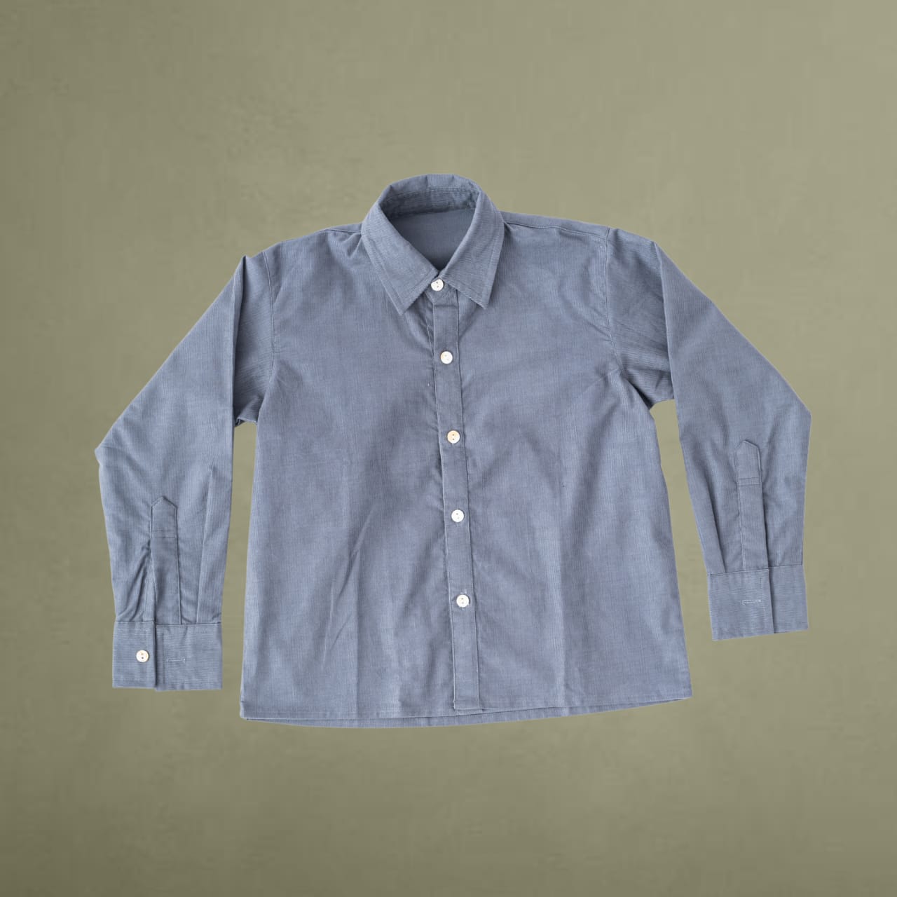 Organic Corduroy Shirt with Embroidered Branding