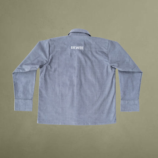 Organic Corduroy Shirt with Embroidered Branding