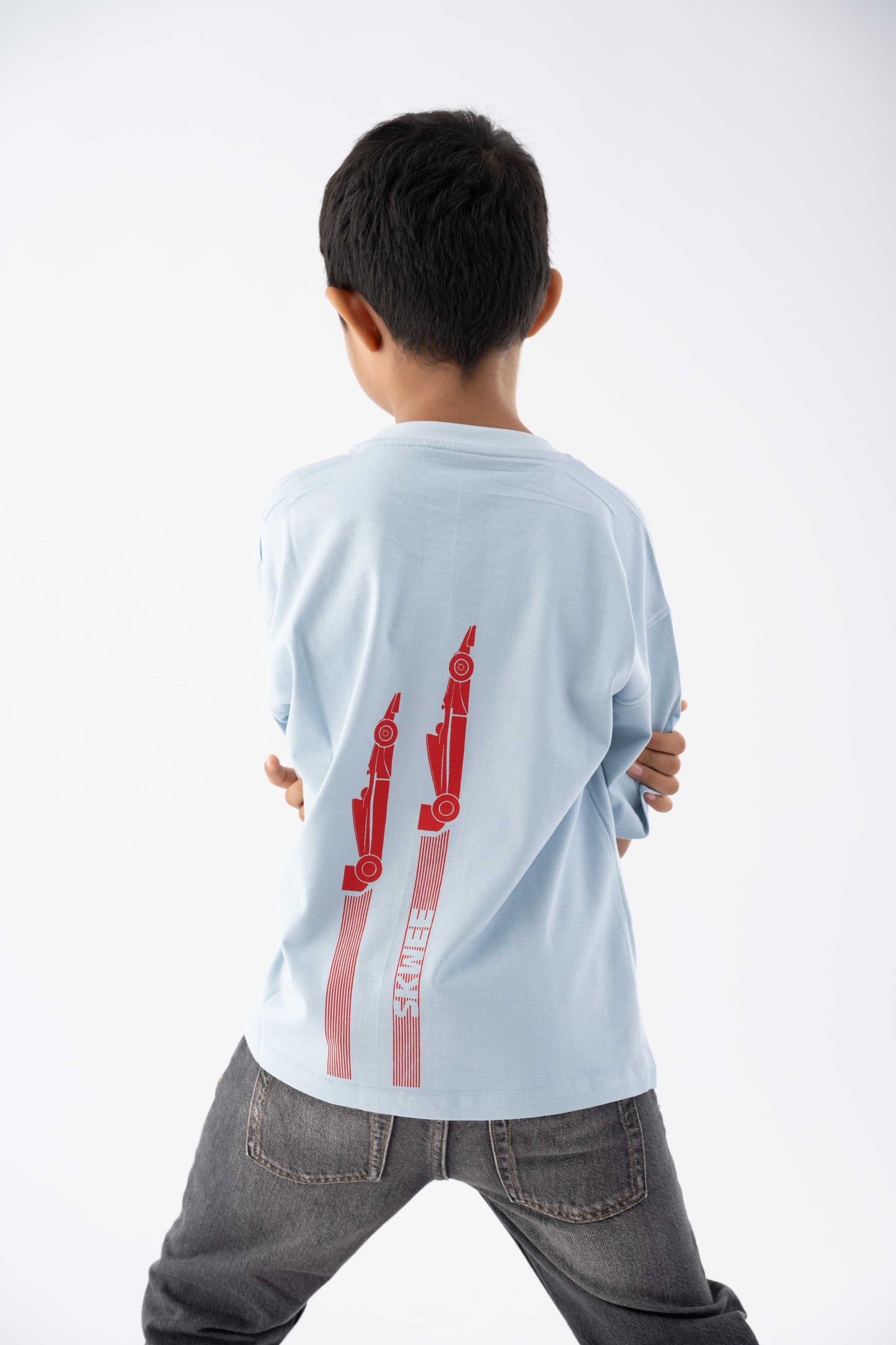 Race Car Light Blue Tee