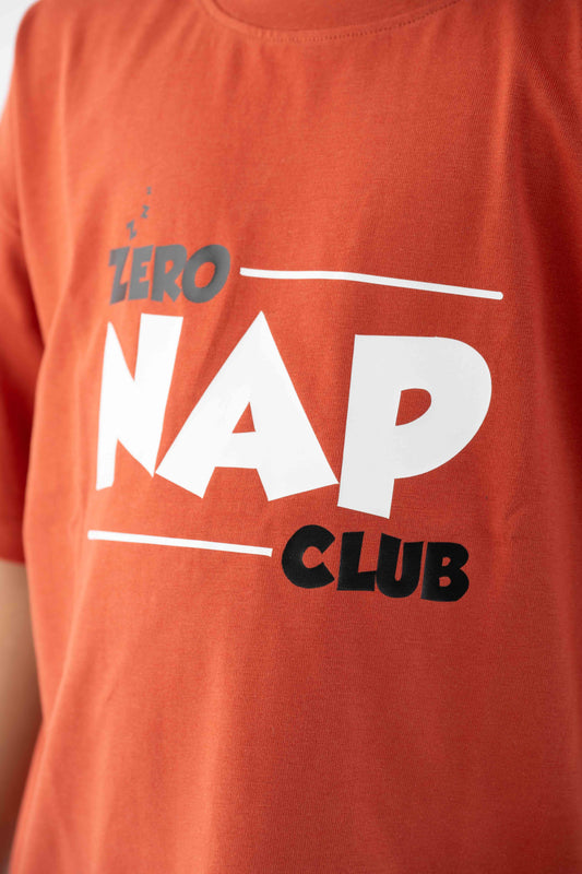 Zero Nap Club Rust Brown Tee