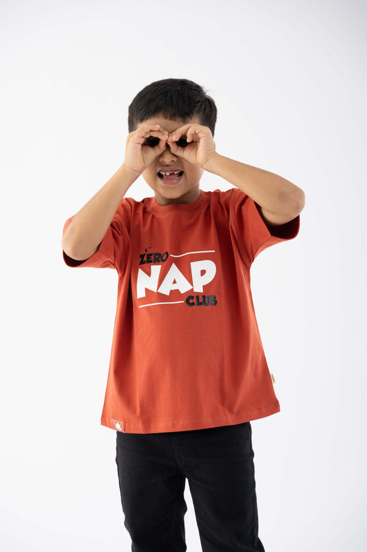 Zero Nap Club Rust Brown Tee