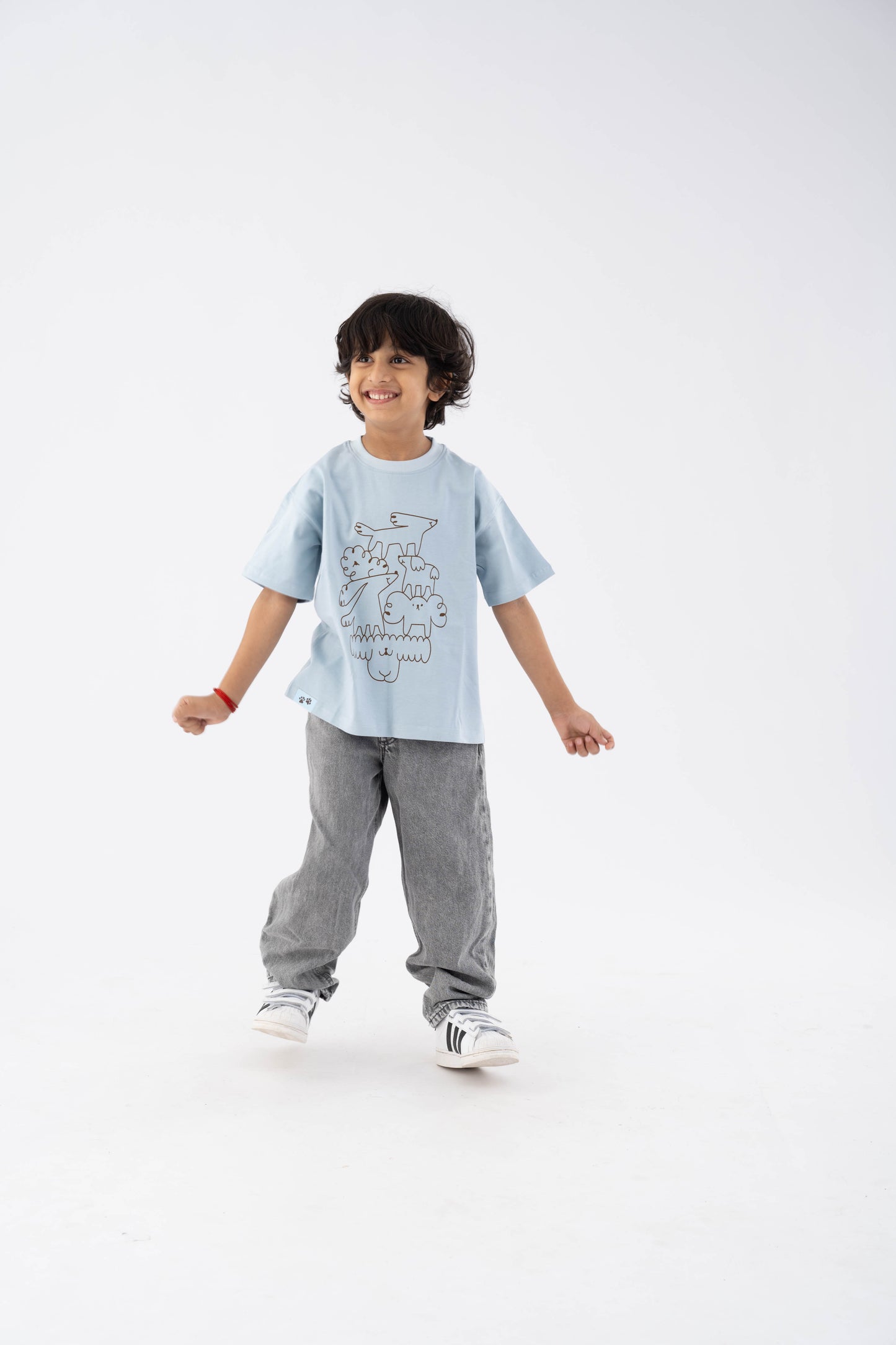 Stacked Love Light Blue Tee