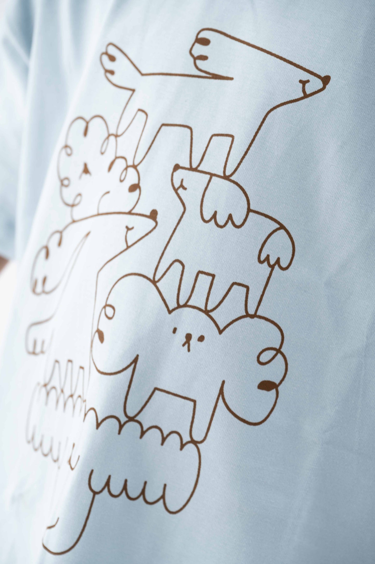 Stacked Love Light Blue Tee